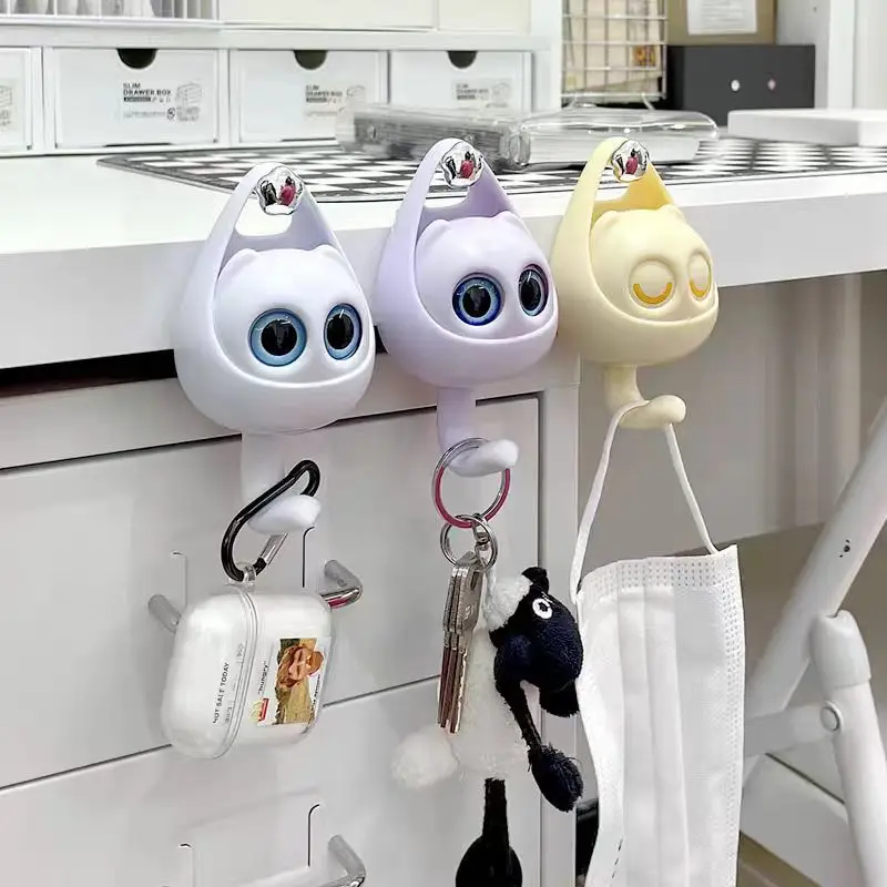 خطافات حائط لاصقة من ABS بتصميم لطيف ومبتكر (قطعتين) - الصورة 7