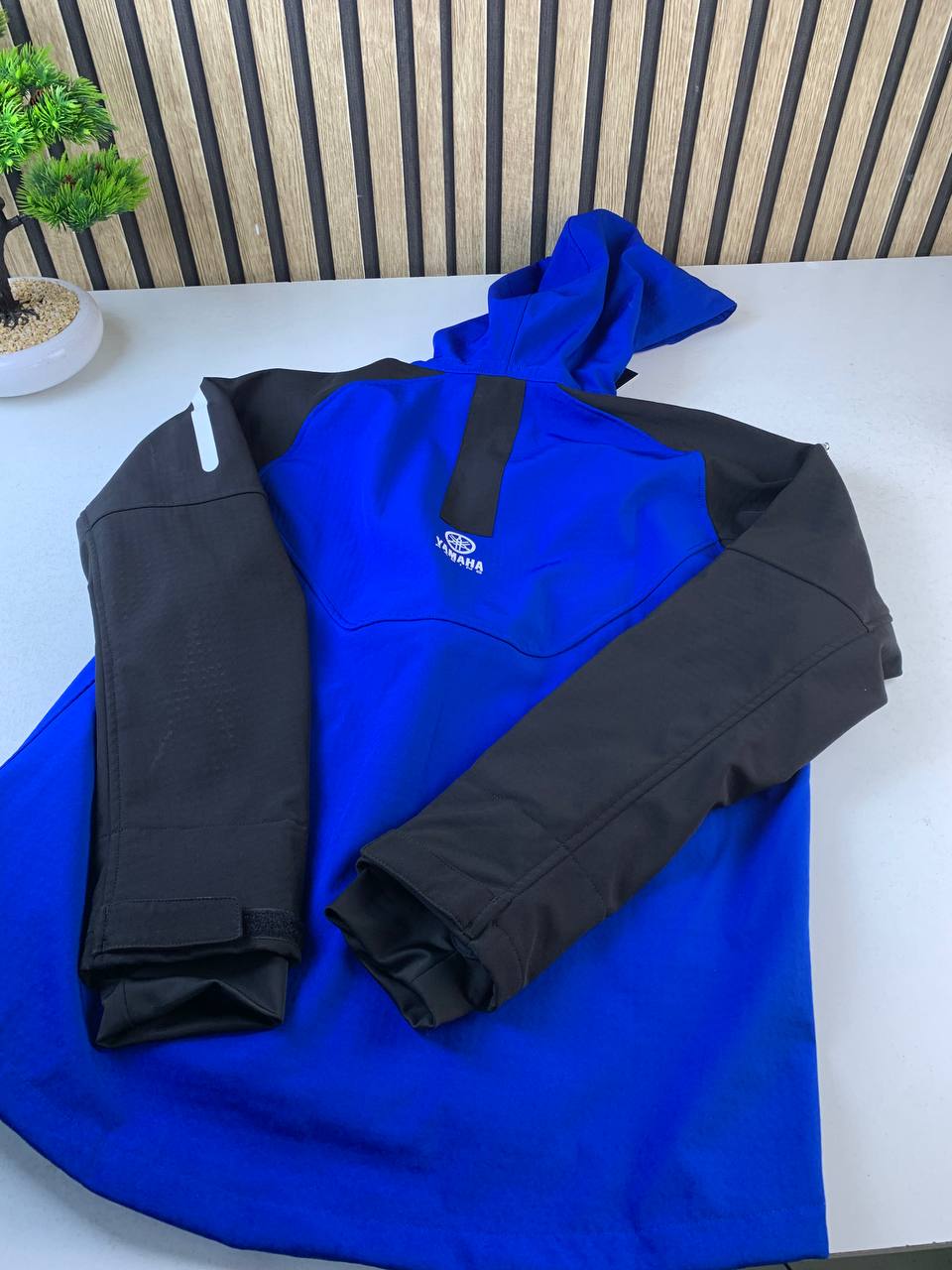 سترة ياماها ريسينغ Softshell زرقاء بقبعة للجنسين - الصورة 2