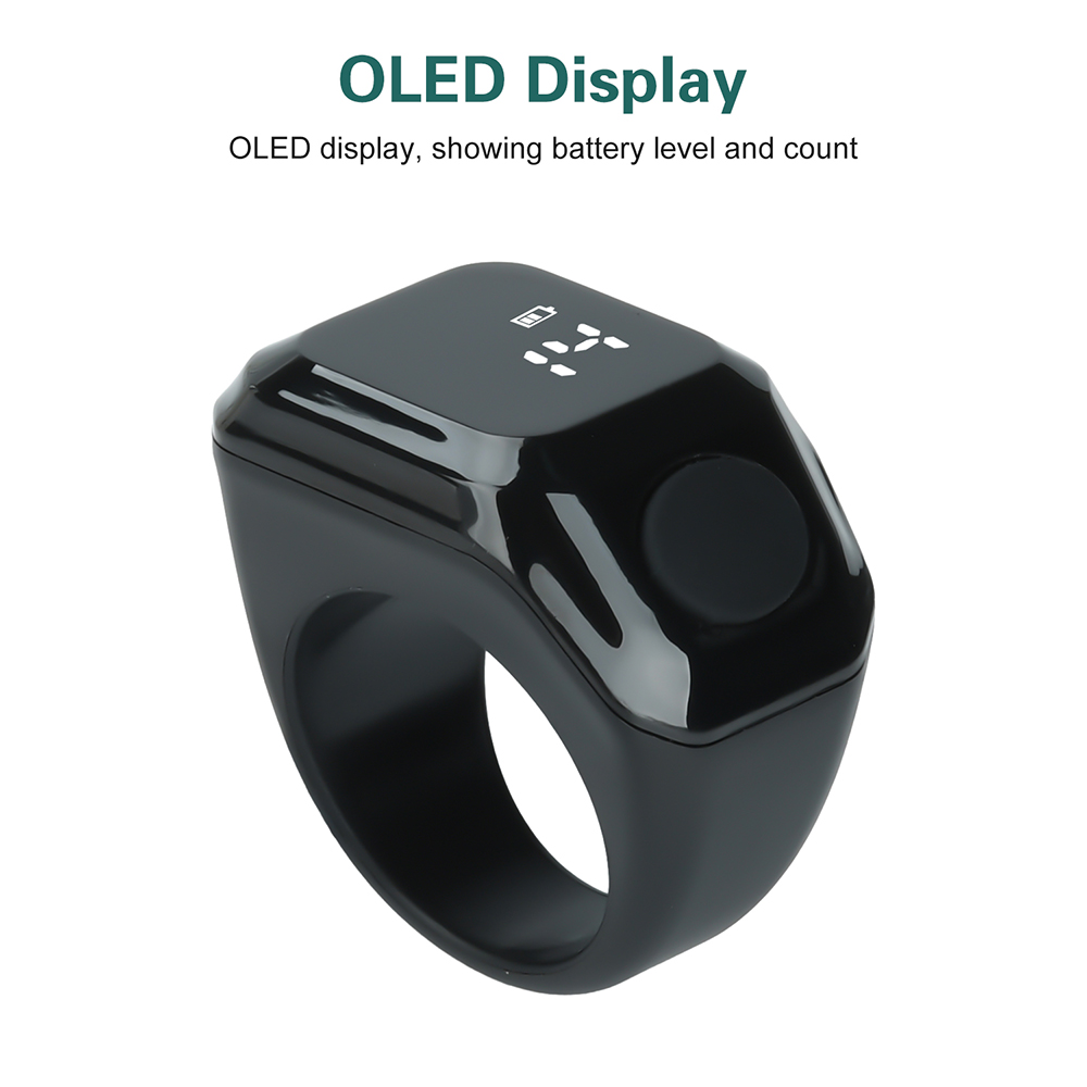خاتم تسبيح ذكي مع بلوتوث وشاشة OLED - الصورة 8