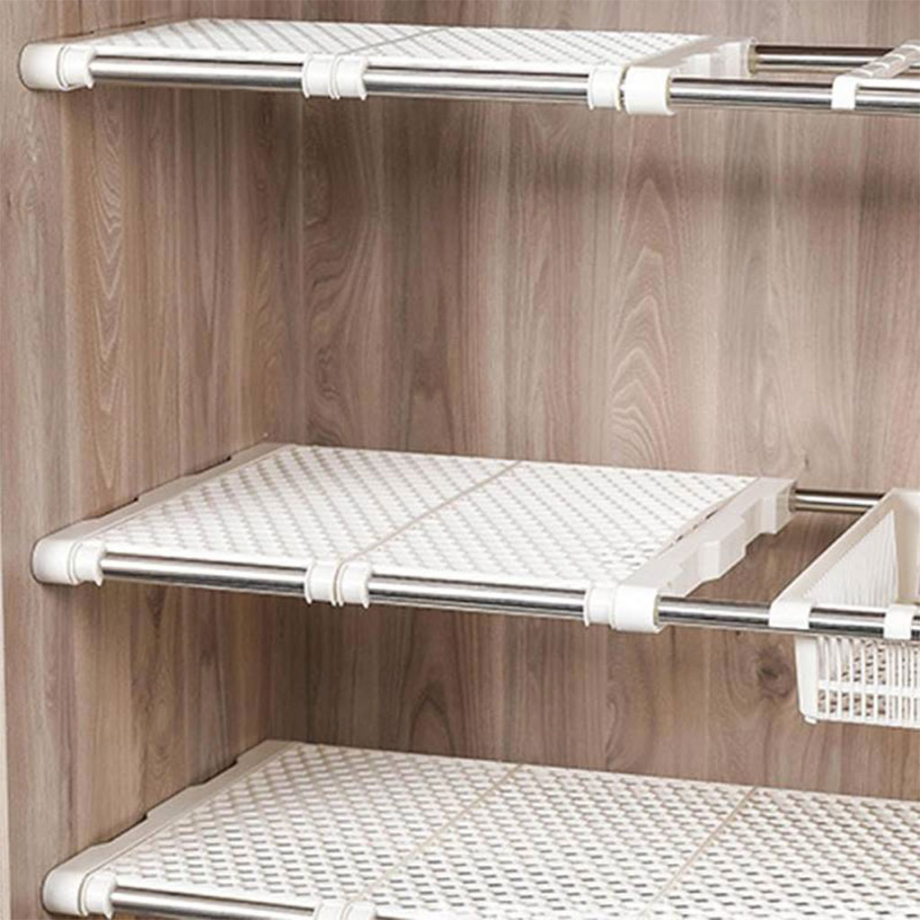 Étagère de placard mural extensible tuyau télescopique 1Pcs - رف خزانة حائط قابل للتمديد مزود بأنبوب تلسكوبي - الصورة 6