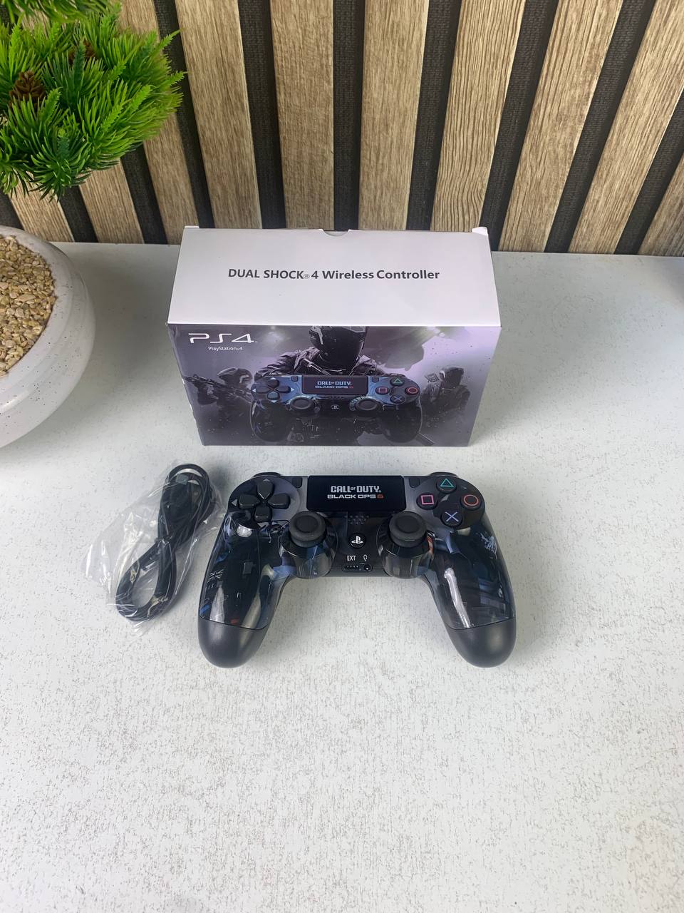يد تحكم لاسلكية PS4 DualShock إصدار COD BO6 (High Copy) ببطارية قابلة للشحن - الصورة 5
