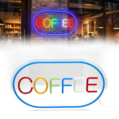 لوحة نيون LED مضيئة “Coffee” لواجهة المحل
