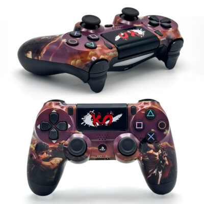 يد تحكم لاسلكية PS4 DualShock إصدار Street Fighter V2 (High Copy) ببطارية قابلة للشحن