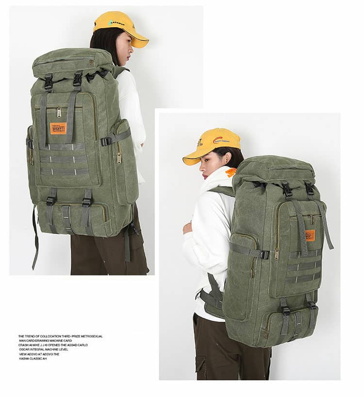 Sac à dos randonnée tactique militaire 80l imperméable - الصورة 7