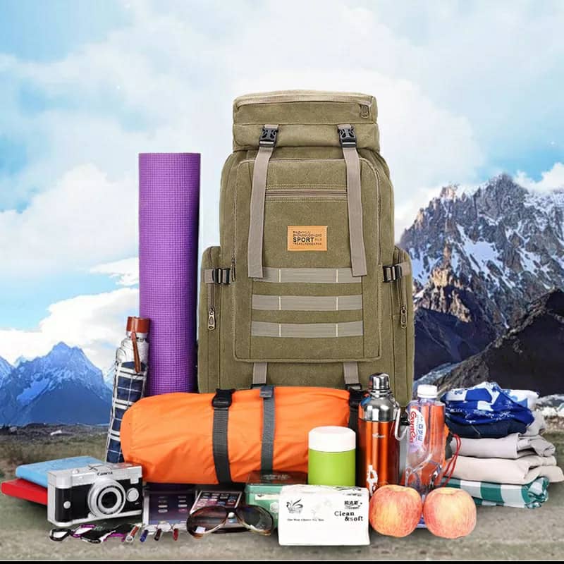 Sac à dos randonnée tactique militaire 80l imperméable - الصورة 8