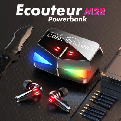 سماعات أذن لاسلكية M28 TWS بتقنية Bluetooth 5.1 للألعاب