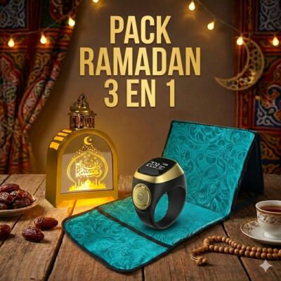 طقم عبادة متكامل ZIKR RING + TAPIS SULTAN + FANOUS GOLD
