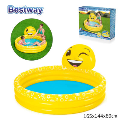 مسبح دائري قابل للنفخ للأطفال بتصميم إيموجي Bestway 53081
