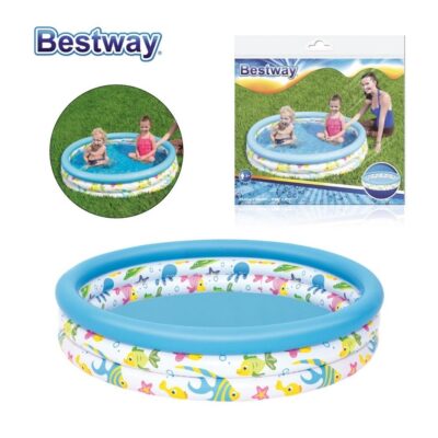 مسبح دائري قابل للنفخ للأطفال مقاس 1.02 × 0.25 متر Bestway 51008