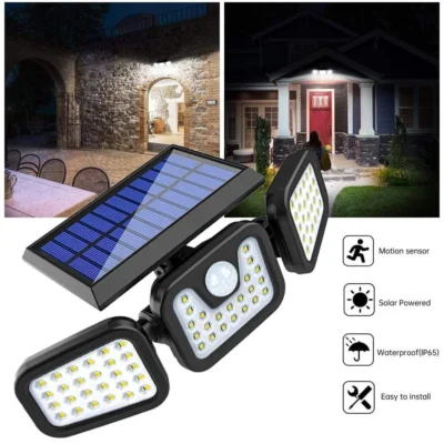 مصباح شمسي خارجي مقاوم للماء 112 LED مع حساس حركة FL-1725A