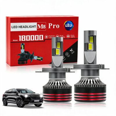 مصابيح LED للسيارات M8 Pro H4 بقدرة 120 واط وإضاءة بيضاء عالية السطوع