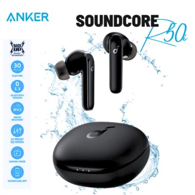 سماعات أذن لاسلكية Anker Soundcore R50i بصوت جهير قوي Bluetooth 5.3 مقاومة للماء
