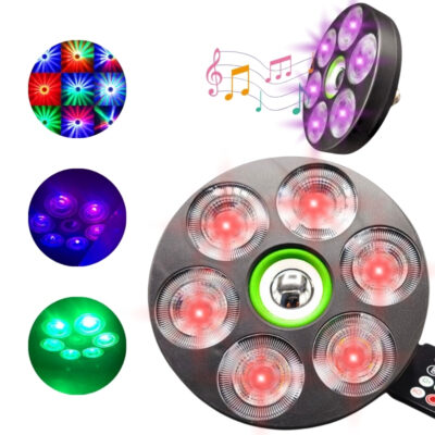 جهاز عرض إضاءة RGB مع مؤثرات صوتية وBluetooth و4 تأثيرات في 1