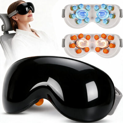 Masseur Oculaire Intelligent 12 Nœuds Compresses Chaudes et Froides Musique Intégrée - جهاز مساج العين الذكي مع خاصية التبريد والحرارة والموسيقى