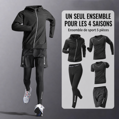 Ensemble de Sport Homme 5 Pièces Un Seul Ensemble Pour Les 4 Saison -بدلة رياضية رجالية متكاملة 5 قطع