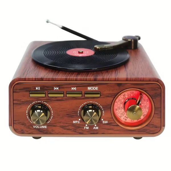 Haut Parleur et Radio tourne-disque vintage Bluetooth Sans Fil – مكبر صوت بلوتوث على شكل راديو