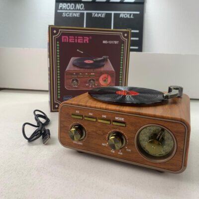 Haut Parleur et Radio tourne-disque vintage Bluetooth Sans Fil – مكبر صوت بلوتوث على شكل راديو