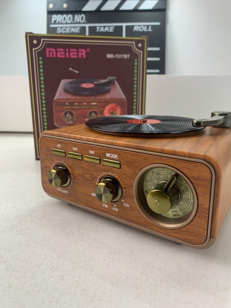 Haut Parleur et Radio tourne-disque vintage Bluetooth Sans Fil – مكبر صوت بلوتوث على شكل راديو