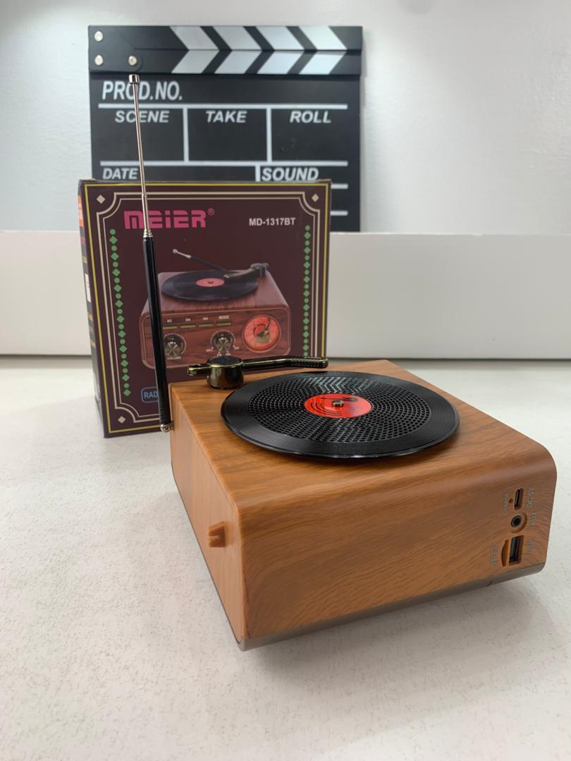 Haut Parleur et Radio tourne-disque vintage Bluetooth Sans Fil – مكبر صوت بلوتوث على شكل راديو