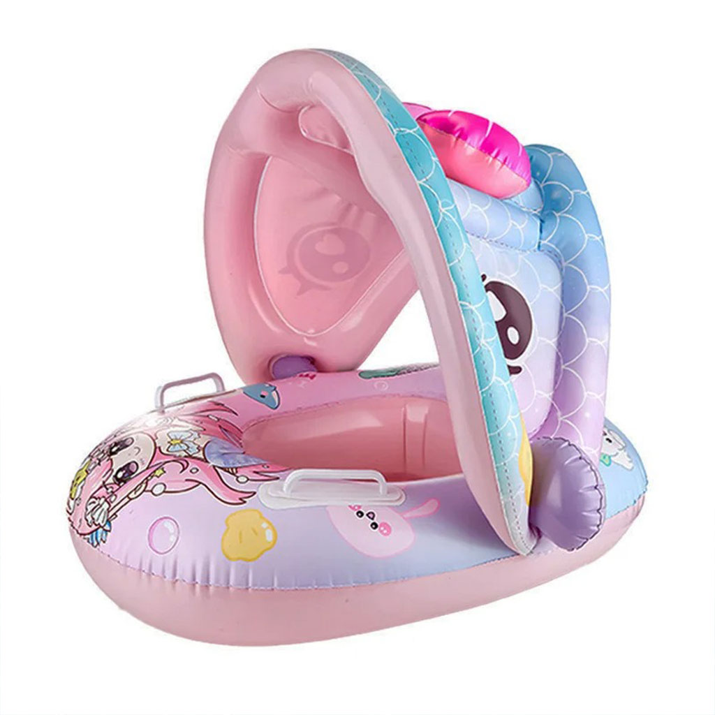 Bouée de natation gonflable pour bébé avec toit – عوامة أطفال مع مظلة - الصورة 11
