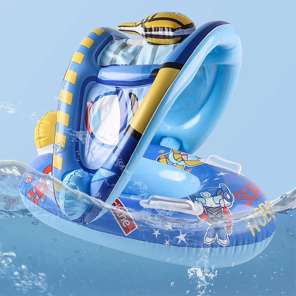 Bouée de natation gonflable pour bébé avec toit – عوامة أطفال مع مظلة - الصورة 14