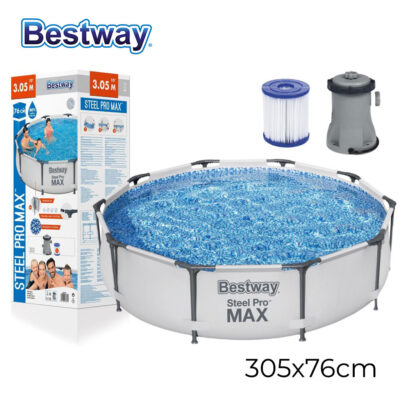 Steel Pro Max™ Piscine Ronde Avec Filtre et Pompe 305x76cm Bestway