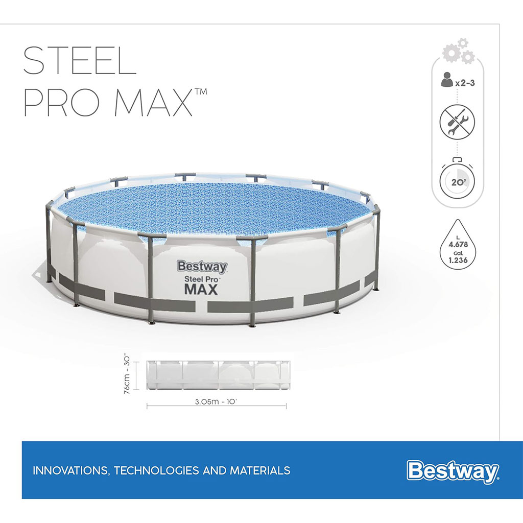 Steel Pro Max™ Piscine Ronde Avec Filtre et Pompe 305x76cm Bestway - الصورة 15