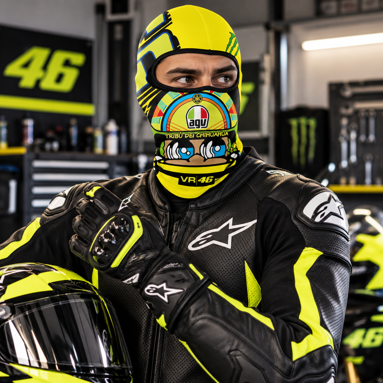 قناع حراري كامل للوجه للدراجات النارية VR46 - الصورة 5