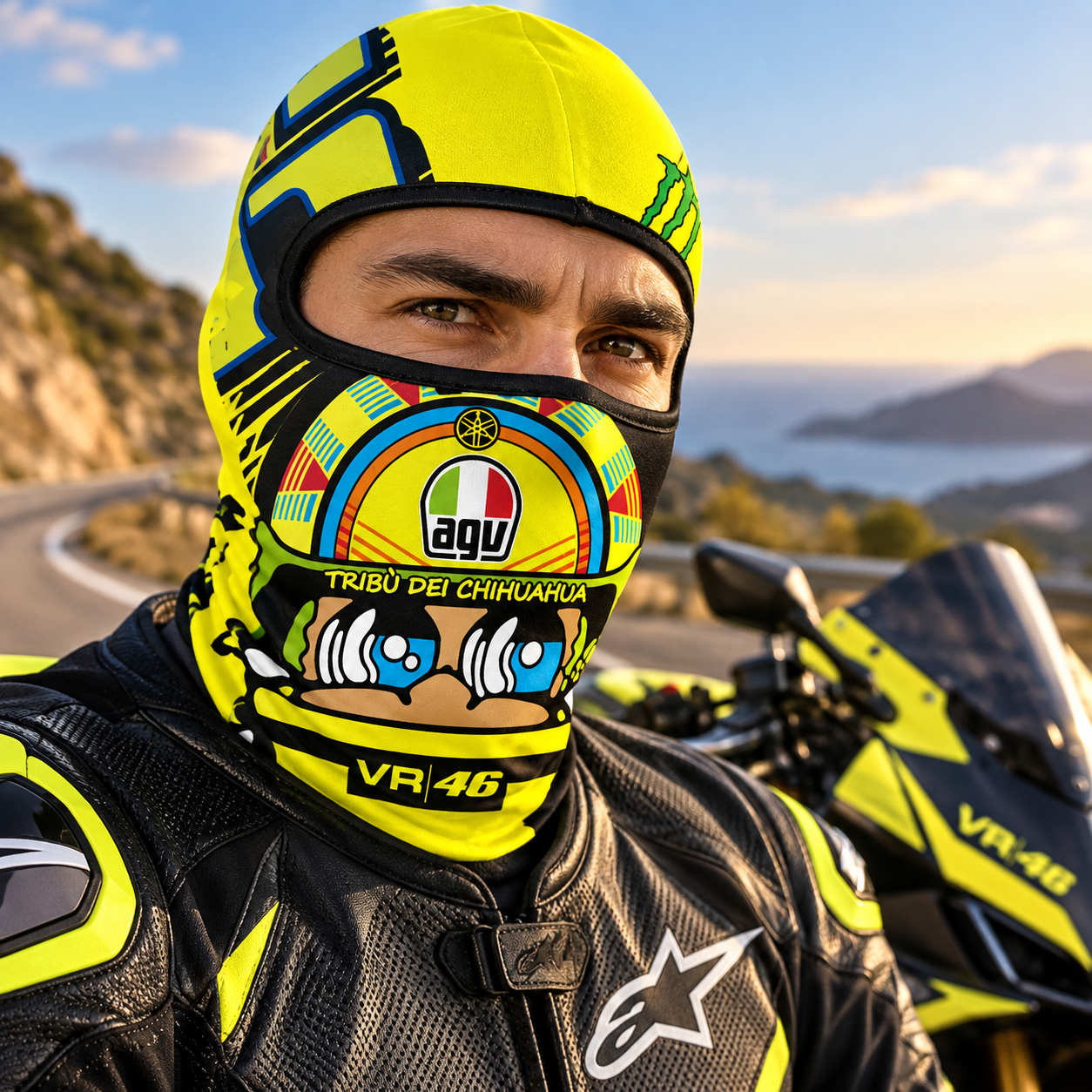 قناع حراري كامل للوجه للدراجات النارية VR46 - الصورة 6