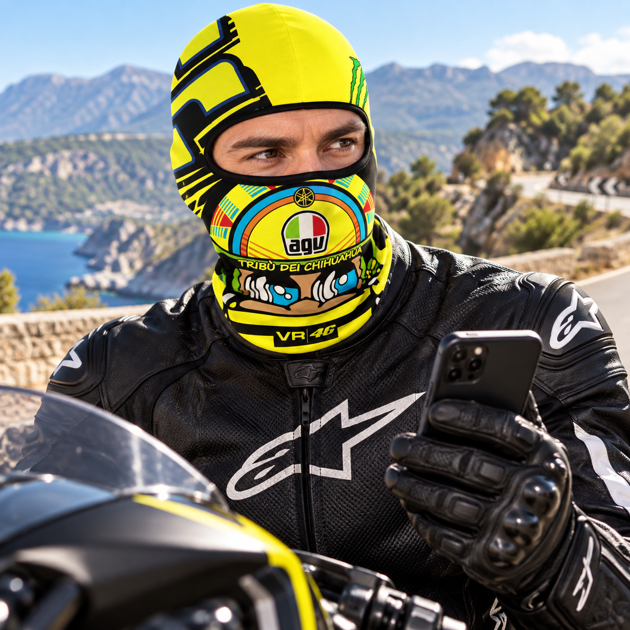 قناع حراري كامل للوجه للدراجات النارية VR46 - الصورة 3