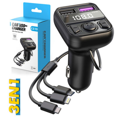 مرسل Bluetooth للسيارة MP3 وراديو AUX CS10