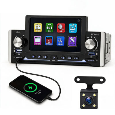 شاشة وراديو سيارة MP5 PERVOI CTC-4501 HD IPS مع كاميرا خلفية