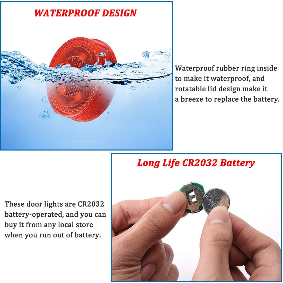 مصابيح تحذيرية LED لاسلكية لأبواب السيارة بمستشعر مغناطيسي 4 قطع - الصورة 10