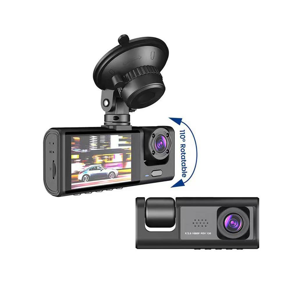 كاميرا قيادة للسيارة Dashcam ثلاثية القنوات 1080P Full HD مع شاشة وزاوية واسعة 170° - الصورة 14