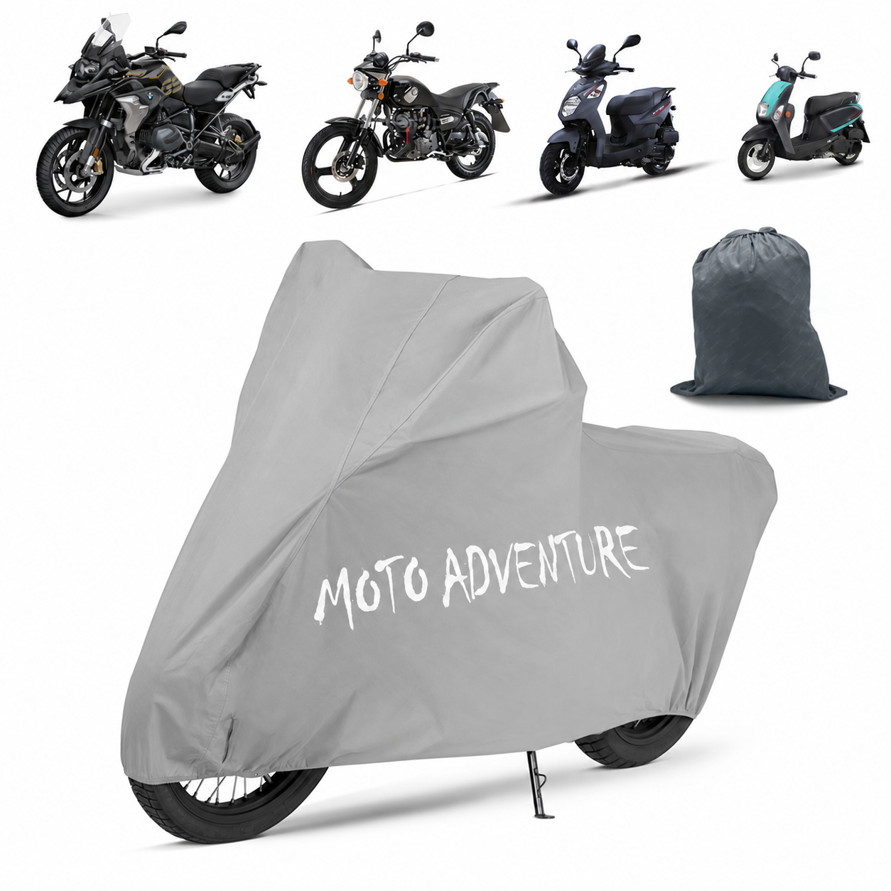 غطاء دراجة نارية احترافي قابل للتمدد Adventure
