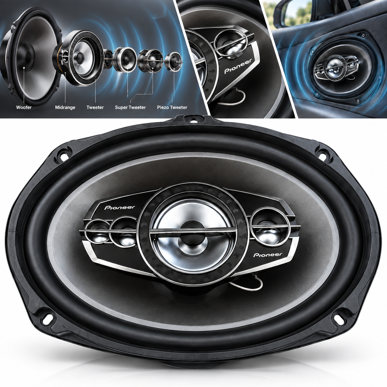مكبرات صوت للسيارة Pioneer TS-A6995R مقاس 6×9 بوصة بقوة 600 واط - الصورة 6
