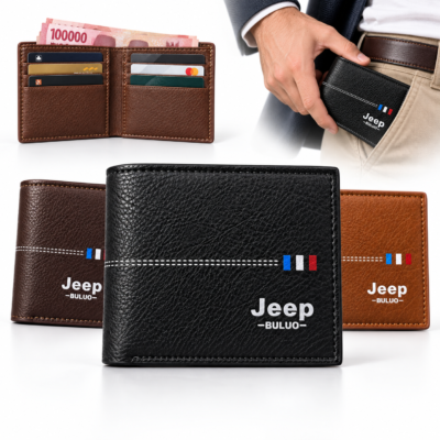 محفظة رجالية Jeep Buluo V6 متعددة الجيوب من الجلد الصناعي